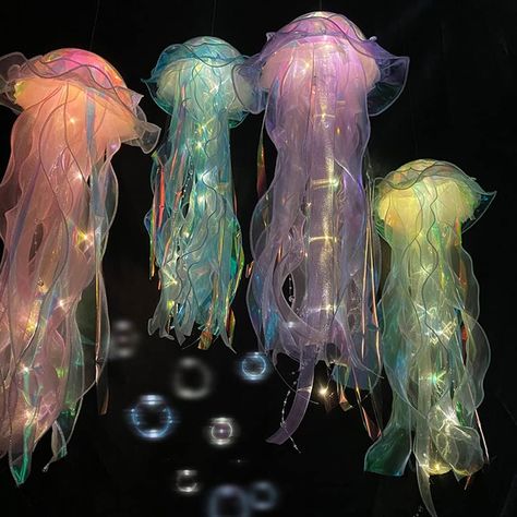 Jellyfish Lights, Hanging Jellyfish, Jellyfish Lantern, Tiki Oasis, Jellyfish Decorations, Colorful Jellyfish, Jellyfish Light, Jellyfish Lamp, Jellyfish Design