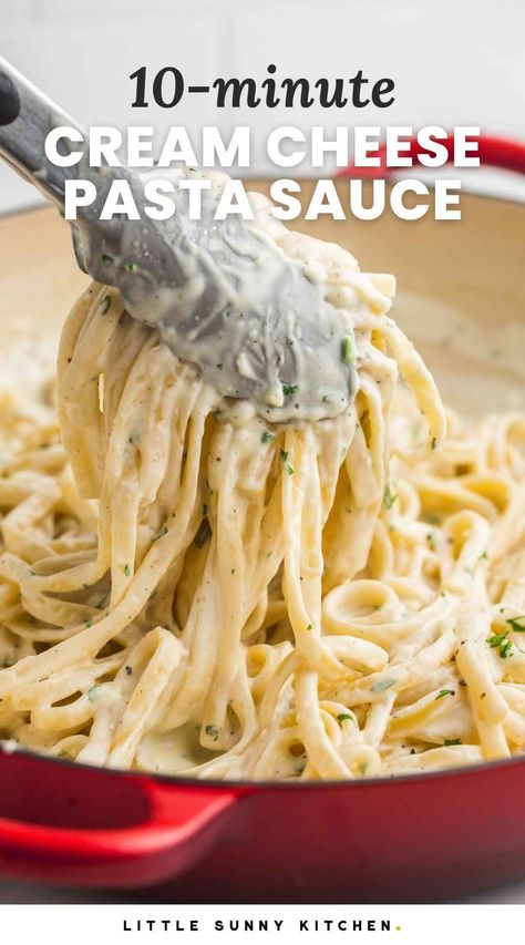 Essen, Cream Cheese And Pasta Sauce, Easy Cream Cheese Sauce For Pasta, Alfredo Cheese Sauce, Pasta Recipes Cream Sauce, Easy Cream Cheese Alfredo Sauce, Easy Pasta Cheese Sauce, Creamy Pasta Sauce With Cream Cheese, Vegan Cream Cheese Pasta Sauce