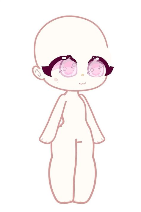 Balayage, Baby Body Base, Gacha Life Oc, Art Markers Drawing, Pink Wallpaper Hello Kitty, Chibi Body, Hello Kitty Printables, Human Version, Cute Eyes Drawing