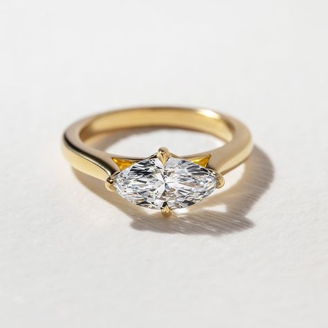 5 unique style trends our clients are choosing to make their rings stand out a little extra✨ 1. UNIQUE SIDE STONES & CUTS Unique cuts such as trapezoid, half-moon, trillian, and baguette cuts can complement and enhance the centre stone and brings more sparkle and dimension. Featured 1.50ct Hexagon cut with Kite sides stones | Bespoke 2. EAST WEST SET ELONGATED STONES Setting elongated stones like emerald, marquise, or oval cuts horizontally (east-west) across the band rather than the trad... Baguette, Marquise Diamond Ring Settings Unique, Small Marquise Diamond Ring, Marquise Baguette Ring, Marquise East West Engagement Ring, East To West Marquise Ring, East West Marquise Engagement Ring, East West Marquise Ring, East To West Engagement Ring