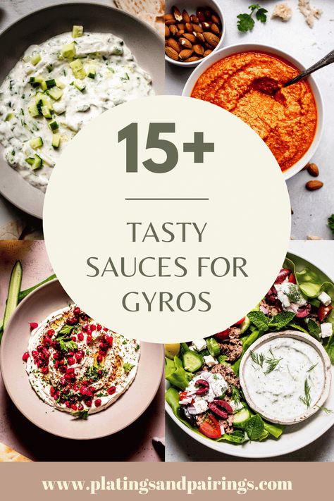 In search of some tasty sauces for gyros? I’ve got you covered with this handy guide. From creamy sauces like tzatziki, to spicy sauces, tangy sauces and more! Spicy Sauce For Gyros, Gyro Tzatziki Sauce, Greek Gyro Sauce, Gyro Garlic Sauce, Spicy Tzatziki Sauce, Greek Sauces For Gyros, Greek Hot Sauce, Spicy Mediterranean Sauce, Spicy Gyro Sauce