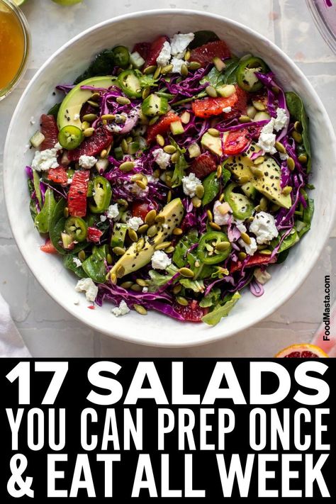 Stay healthy and satisfied all week long with these nutritious salad meal prep ideas. Load up on fresh veggies, lean protein, and wholesome ingredients. Salad Meal Prep Ideas, Nutritious Lunches, Protein Salad Recipes, Veggie Meal Prep, Healthy Lunch Salad, Lean Protein Meals, Easy Healthy Salad, Chopped Salad Recipes, High Protein Meal Prep