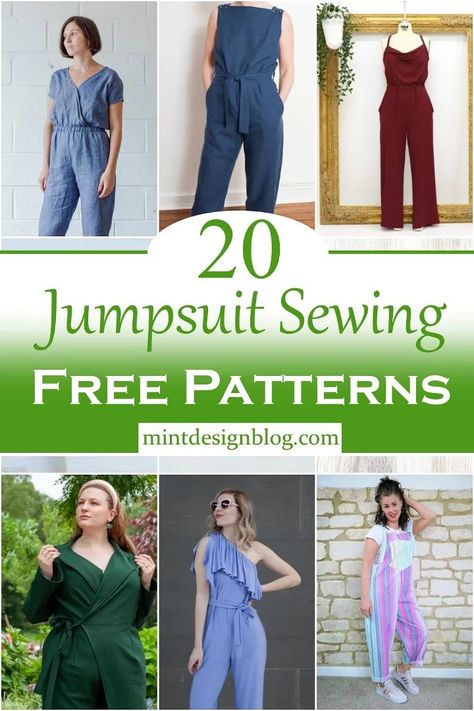 Jumpsuit Sewing Diy Romper Women Pattern, Romper Pattern Women's, Diy Jumpsuit Pattern, Jumpsuit Pattern Free, Jumpsuit Diy, Pants Pattern Free, Unique Jumpsuits, Suit Sewing Patterns, Romper Sewing Pattern