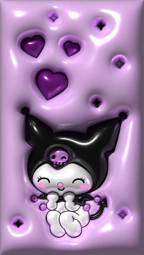 Wallpaper Kuromi Sanrio Kutek Disney, Iphone Wallpaper Violet, 3d Wallpaper Cute, Hello Kitty Wallpaper Hd, Pink Wallpaper Hello Kitty, Cute Home Screen Wallpaper, Jelly Wallpaper, Purple Wallpaper Phone, 3d Wallpaper Iphone