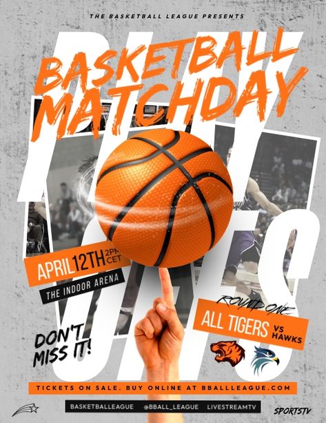 Basketball Sports Graphics, Fun Day Poster Design, Sports Cover Design, Sports Event Flyer, Sport Graphics Design, Basketball Flyer Design, Poster Sport Design Ideas, Basketball League Poster, Sporty Graphic Design