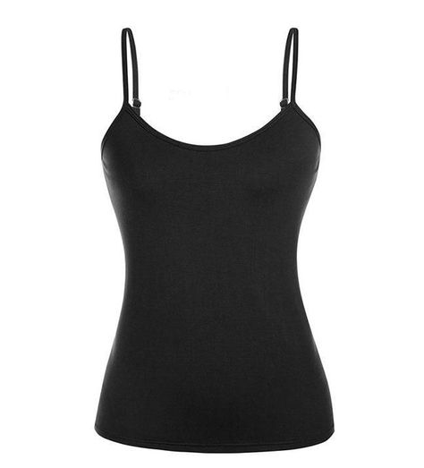 Ladies Cami Fitted Rib-Knit Tank Top - small/medium / Black Black Speggetti Top Outfit, Black Tank Top Png, Tank Tops Png, Tight Top Outfit, Tank Top Png, Plain Black Tank Top, Black Tank Tops Outfit, Simple Black Top, Black Tanktop