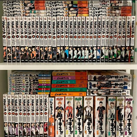 Haikyuu Manga Collection, Haikyuu Room Decor, Manga Collection Shelf, Manga Collection Room, Haikyuu Room, Haikyuu Collection, Manga Organization, Manga Haul, Haikyuu Merch