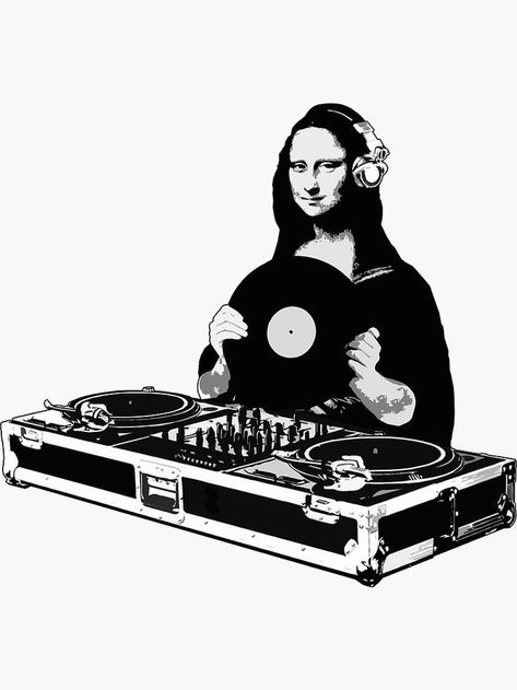 #musicartists #music #artists #stickers Dj Aethestic, Dj Aesthetic Wallpaper, Dj Art Artworks, Dj Art Design, Mona Lisa Aesthetic, Dj Poster Design, Lisa Sticker, Dj Sticker, Dj Designs