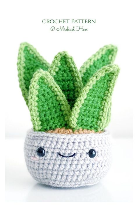 Amigurumi Patterns, Potted Plant Amigurumi, Cactus Amigurumi Free Pattern, Crochet Potted Plants, Crochet Succulents Free Pattern, Crochet Plants Free Pattern, Monsters Inc Crochet, Amigurumi Plants, Crochet Cactus Free Pattern