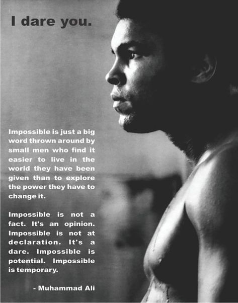 Muhammad Ali Quotes, Muhammed Ali, Can't Stop Won't Stop, Vie Motivation, Big Words, Ali Quotes, Sports Quotes, Muhammad Ali, Quotable Quotes
