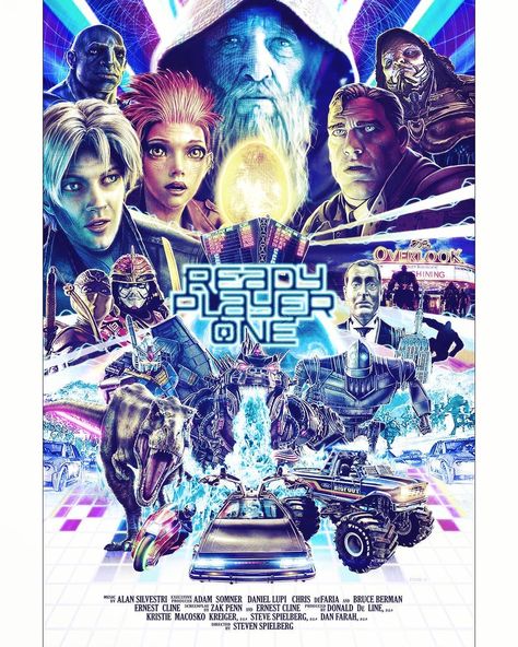 Ready Player One Poster, Back To The Future Tattoo, Ready Player One Movie, Vintage Baby Gear, Steven Spielberg Movies, Alt Posters, Geek Movies, Harry Potter Artwork, Epic Movie