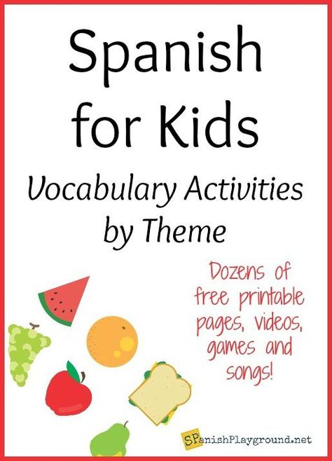 Spanish Vocabulary Activities for Kids Preschool Spanish Lessons, Elementary Spanish Lessons, Beginner Spanish Lessons, Spanish For Kids, Free Spanish Lessons, Spanish Learning Activities, Preschool Spanish, Spanish Classroom Activities, Learning Spanish For Kids