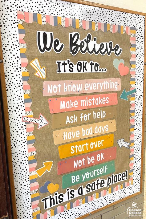 Motivational Quotes Bulletin Board, Motivations For Students, Welcome Greetings For Students, Anchor Chart Bulletin Board Display, Creativity Starts Here, Outside Classroom Bulletin Board, Welcome To The Classroom Ideas, Bulletin Board Ideas For Highschool, Themes For Classrooms Decorating