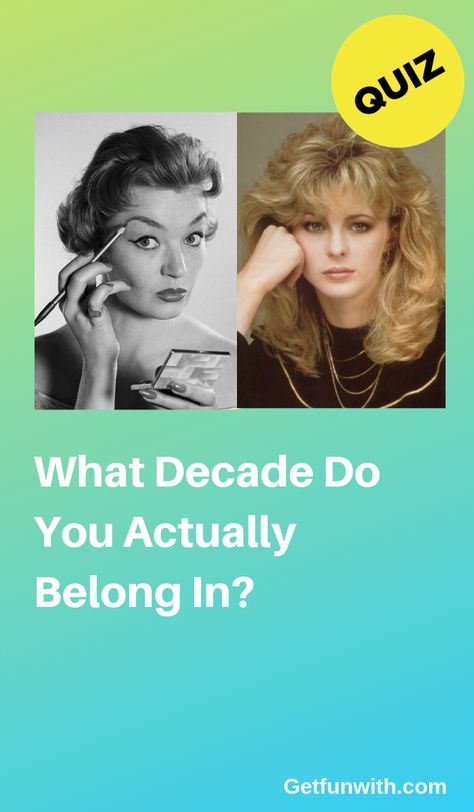 What Decade Do You Actually Belong In? Check more at https://14fit.com/what-decade-do-you-actually-belong-in Buzzfeed Quiz Funny, Buzzfeed Personality Quiz, Personality Test Quiz, Personality Quizzes Buzzfeed, Quizzes Funny, Best Buzzfeed Quizzes, Style Quizzes, Aesthetic Quiz, Emmett Brown