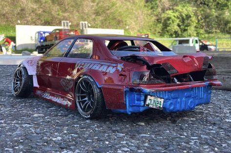 RC Drift car Damaged Drift Rc Cars, Nissan S13, Rocket Bunny, Rc Drift Cars, Rc Drift, Drift Car, Drift Cars, Racing Cars, Rc Cars