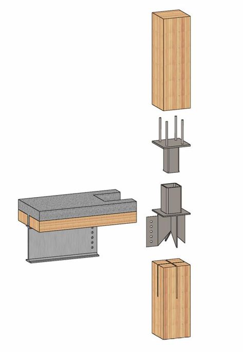 Steel And Timber Architecture, Timber Structure Architecture, Mass Timber Architecture, Timber Joints, Construction Details Architecture, Mass Timber, Steel Architecture, Timber Architecture, Wooden Architecture