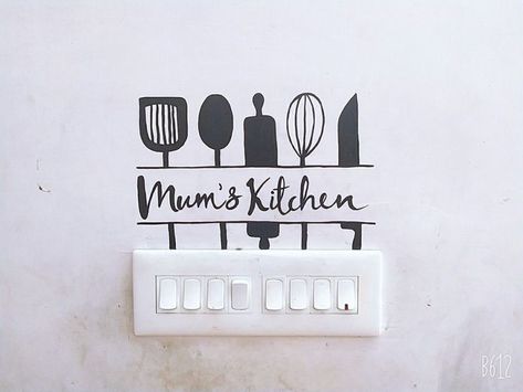 Drawing On Switchboard, Switch Board Art Ideas For Kitchen, Kitchen Switchboard Art, Switch Board Art Kitchen, Painting Switch Boards, Wall Painting Ideas Near Switch Board, Switch Board Painting Switch Board Painting Wall Art, Wall Painting Ideas Switch Board Art, Switch Board Decoration Ideas