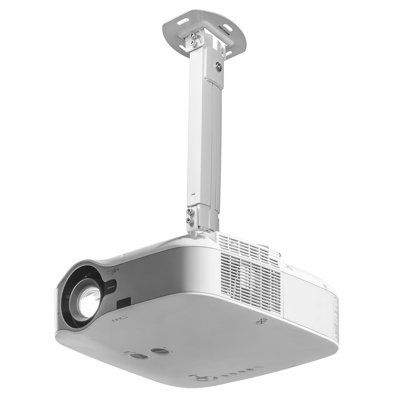 This premium projector mount is ideal for use in a home or office. This durable, all-metal construction unit has a universal mounting pattern that fits almost all projectors up to 30 pounds. The adjustable height design holds the projector from 14" to 21" from the ceiling to keep it out of the way and is a true space saver. This mount is loaded with versatile features such as +15 to -15 degree tilt (pitch), a dynamic 360 degree rotation (left to right), side shift, and roll capability. This item Ceiling Mounted Projector, Projector Ideas, Swivel Tv Mount, Projector Ceiling Mount, Tabletop Tv Stand, Construction Unit, Ceiling Projector, Projector Mount, Design Studio Workspace