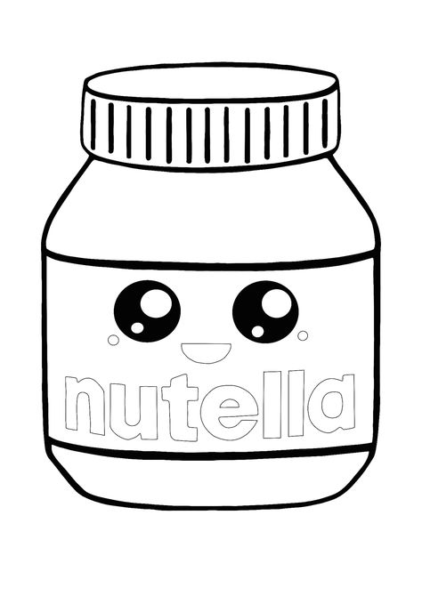 You can find here 2 free printable coloring pages of kawaii Nutella. Kawaii coloring pages collection in excellent quality for kids and adults. Kawaii Coloring Pages, Toy Story Coloring Pages, Kawaii Coloring, Free Printable Coloring Sheets, Free Kids Coloring Pages, Food Coloring Pages, Kartu Valentine, صفحات التلوين