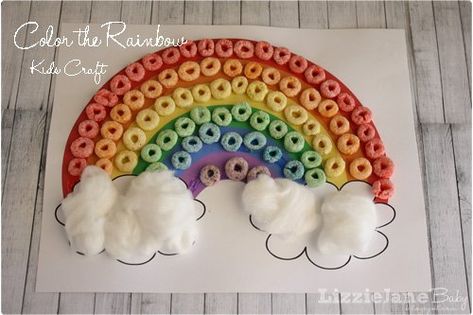 Printable Rainbow Template, Rainbow Art Projects, Rainbow Art For Kids, Rainbow Crafts Preschool, Art Projects For Toddlers, Rainbow Template, Free Printable Rainbow, Rainbow Crafts Kids, March Crafts