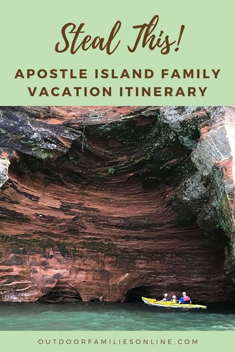 Fun Things to Do in Apostle Islands, Wisconsin with Kids: Read our guide on all the outdoor activities available in this region, include family camping, kayaking sea caves, and hiking scenic trails. #ApostleIslands #Wisconsin Madeline Island Wisconsin, Apostle Islands Wisconsin, Bayfield Wisconsin, Wisconsin Vacation, Exploring Wisconsin, Wisconsin Camping, Camping Vacation, Apostle Islands, Kids Things To Do