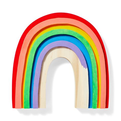 Freestanding Wood Rainbow - Mondo Llama? Mondo Llama, Color Wheel Projects, Wood Rainbow, Boho Rainbow Nursery, Rainbow Diy, Rainbow Paint, Elmer's Glue, Miniature Cars, Wooden Rainbow