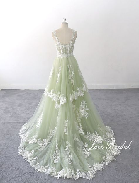 Grass Green Dress Lace Wedding Dress Sage Green Wedding Dress - Etsy Wedding Dress Sage Green, Wedding Dress Shapewear, Sage Green Wedding Dress, Dress Shapewear, Green Wedding Dress, Dress Sage Green, Dress Sage, Sage Green Wedding, Grass Green