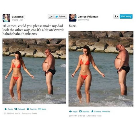 Artist James Fridman Photoshops Fan's Requests and It's Hilarious Humour, Funny Photoshop Requests, Funny Photoshop Fails, James Fridman, Photoshop Help, Funny Photoshop Pictures, Photoshop Fail, Funny Photoshop, Photoshop Pics