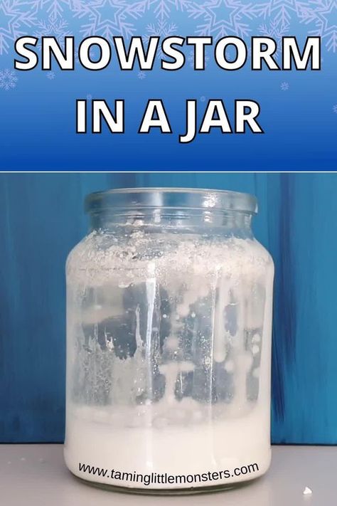 Weather Science Experiments Preschool, Snowstorm In A Jar Experiment, Winter Experiments Preschool, Sensory Weather Activities, Kindergarten Weather Experiments, Weather Science Activities Preschool, Snow In A Jar Experiment, Snow Activity For Preschool, Weather Activities Preschool Science