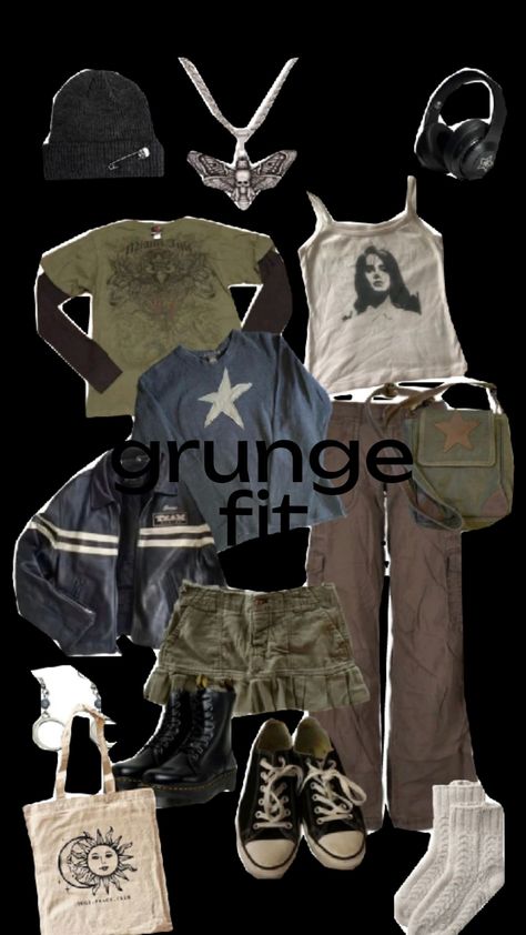 #grunge #downtown #nirvana #rock #rockstar #fyp Grunge Downtown, Nirvana Style, Grungy Outfit, Nirvana Fashion, Skater Punk, Kidcore Outfits, Midwest Emo, Downtown Core, School Fit