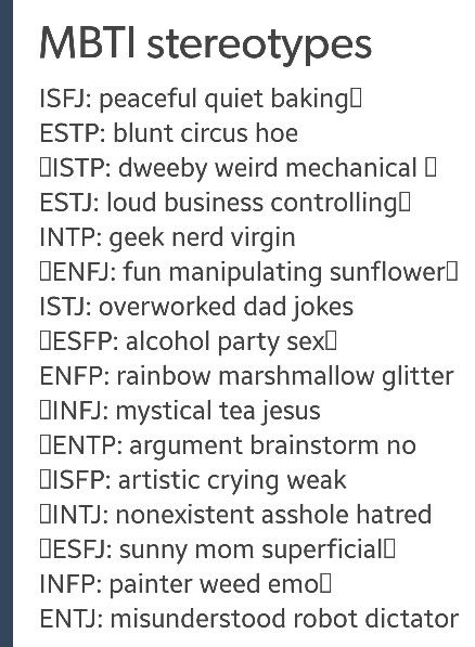 Mbti sterotypes Actually kinda accurate! :L Humour, Mbti Stereotypes Vs Reality, Mbti Stereotypes, Rainbow Marshmallow, Infp T Personality, Enfj Personality, Mbti Charts, Isfj Personality, Enfp Personality