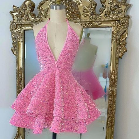 Dresses | Baby Doll Dress | Poshmark Pink Short Glitter Dress, Pink Glitter Birthday Dress, Pink Glitter Dresses, Riah Marie Designs, Short Pink Glitter Dress, Short Pink Formal Dresses, Sweet 16 Dresses Pink Short, Prom Dresses Pink Short, Sweet 16 Birthday Dresses Pink