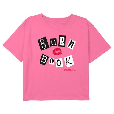 Help your kiddo share some of the funniest moments from Mean Girls with the Burn Book Graphic T-Shirt from Mad Engine. Featuring soft fabric and a crew neck, it's so comfortable they'll want to wear it every day...even Wednesdays. The durable Mean Girls screen print graphics will make it your child's favorite way to celebrate this classic movie. The Burn Book, Mean Girls Shirts, Kiss Graphic, Mean Girls Burn Book, Obx Dr, Kiss Mark, Quotes Hilarious, Cut Out Letters, Front Shop