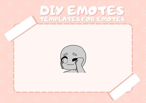 DIY Custom Kick Emote - Crying [Ready to Download]  💚Ready to level up your stream? Let's make it happen! 😊 Click the link and let's get started!🦖 Gacha Mouths, Emote Base, Expression Sheet, Cartoon Body, Custom Kicks, Twitch Emotes, Anime Base, Easy Diy Art, Body Poses