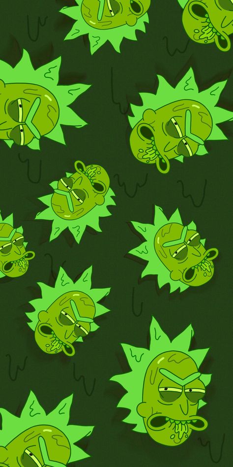 Rick and Morty Phone Wallpaper - Dope Wallpaper with Toxic Rick 🦠 Rick And Morty Phone Wallpaper, Rick And Morty Pokemon, Toxic Rick, Ips Wallpapers, Dope Wallpaper, Rick And Morty Image, Green Wallpapers, Rick And Morty Stickers, Ricky Y Morty