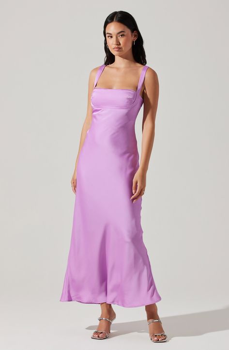 Stacie Satin Maxi Dress Bodice, Astr The Label, Satin Maxi, Lilac Dress, Satin Maxi Dress, Guinea Bissau, S Models, The Label, Lilac