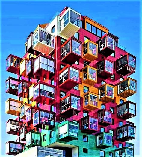 Eclectic Architecture | Modern Design Unusual Buildings, Unusual Homes, Colourful Buildings, Interesting Buildings, Unique Buildings, Amazing Buildings, Unique Architecture, Residential House, Building Structure