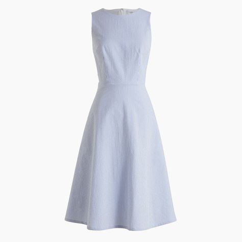 Shop J.Crew Factory for the Seersucker dress for Women. Find the best selection of Women Dresses available in-stores and online. Seersucker Dress Outfit, Blue White Dress, J Crew Style, Seersucker Dress, Blue And White Dress, Spring Summer Dress, J Crew Factory, Dress For Women, Striped Dress