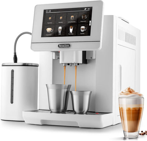 Coffee Maker With Grinder, Automatic Espresso Machine, Cappuccino Machine, Espresso Coffee Machine, Automatic Coffee Machine, Milk Foam, Coffee Powder, Espresso Maker, Espresso Machines