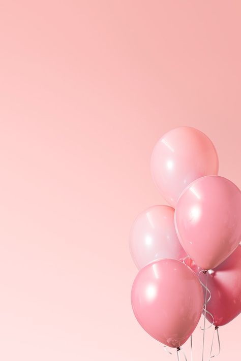 Pink Birthday Background, Happy Birthday Aesthetic, Birthday Aesthetic, Tout Rose, Balloon Background, Happy Birthday Wallpaper, Birthday Wallpaper, Baby Pink Aesthetic, Cute Pastel Wallpaper