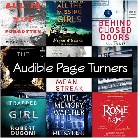 Here are 38 book recommendations that are my top "page turner" Audible audiobooks. These are the best suspense book. I would even say these are ... Audio Book Recommendations, Good Audio Books, Best Suspense Books, Best Audio Books, Best Audible Books, Best Audiobooks, Read List, Free Audio, Audio Books Free