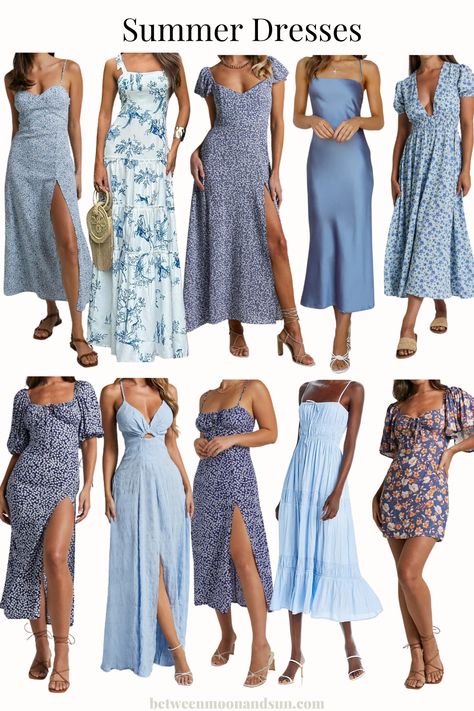 The ultimate guide to stunning Summer dresses: long and flowy maxi dresses, cute midi dresses, hot mini dresses - find your perfect sundress for any occasion. Casual dresses for a walk on the beach, classy and chic dresses for strolling through a coastal town, and vibrant and hot dresses for a night out. Refresh your wardrobe and look your best on your vacation! #SummerDresses #VacationOutfits #Sundress #LongSummerDress #ShortSummerDress #SummerDress2024 #MaxiDress #WhiteSummerDress Summer Dresses Inspiration, Women In Sundresses, Beach Outfits Women Vacation Casual, Summer Birthday Dresses Women, Date Night Sundress, Styling Sundresses, Short Dress Summer Outfits, Dresses Summer 2024, Pretty Summer Dresses Classy