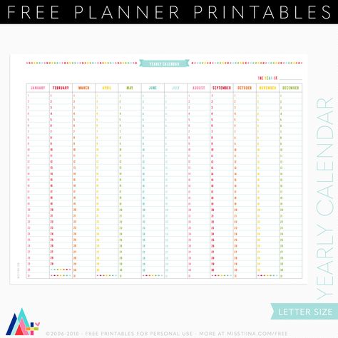 FREE Yearly Calendar Planner Page Printables Organisation, Year Planner 2024 Free Printable, 2024 Yearly Calendar, Calender Planner, Planner Free Printable, Printable Yearly Calendar, Annual Planner, Cool Calendars, Calendar Organization