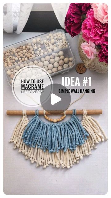 Poly Tusal Handmade | Macrame Pattern Designer on Instagram: "How to use Macrame Leftovers? PART 1 🤓
💗Simple Wall Hanging💗

Cute and simple decor you can make from braided cords leftovers❤️ especially from BAGs or another Wall hangings.
Use strings longer than 20-25cm, but don't throw away the storter strings!!! We can use the to make something practical;) I'm going create a reel how to use them too😉

"Macrame TIPs" + "How to use Macrame Leftovers?* series let's get started😉

I WILL try to make one reel for each series every week 🤓 I'm very open to your suggestions 🧐

I hope you will like them and sorry for some technical  matters, I'm a beginner in making such reels😅

COMMENT if you plan to use this idea 💛
LEAVE a ❤️, if you are waiting for more ❤️
FOLLOW for future INSPIRATIONS Macrame Leftover, Leftover Macrame Cord, Leftovers Series, Simple Wall Hanging, Macrame Leaves, Handmade Macrame, Macrame Tutorial, Throw Away, Macrame Projects