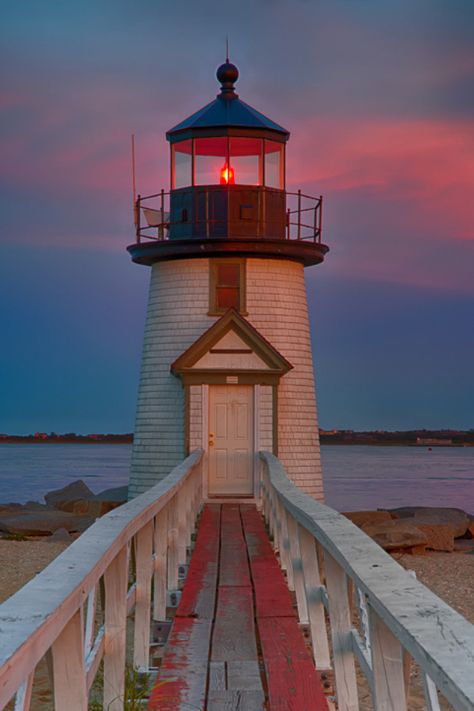 Brant Point Lighthouse, Nantucket, New England-by Michael Pancier Photography 1point Perspective, Nantucket Lighthouse, Scenery Reference, Brant Point Lighthouse, New England Lighthouses, Photo Bridge, Lighthouses Photography, Lighthouse Photos, Lighthouse Pictures