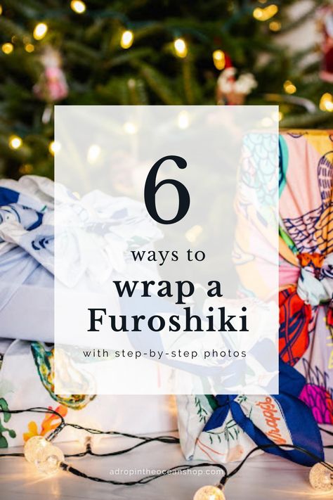 You've got all the best gifts, now how are you going to wrap them sustainably, too? In this post, we're sharing the beauty of Furoshiki wraps with six different types of gifts all wrapped with just one wrap. Totally zero waste. Patchwork, Giftwrap Ideas, Furoshiki Cloth, Summer Baby Blanket, Fabric Wrapping Paper, Sustainable Gift Wrap, Japanese Gift Wrapping, Gift Wrap Ideas, Japanese Wrapping Cloth