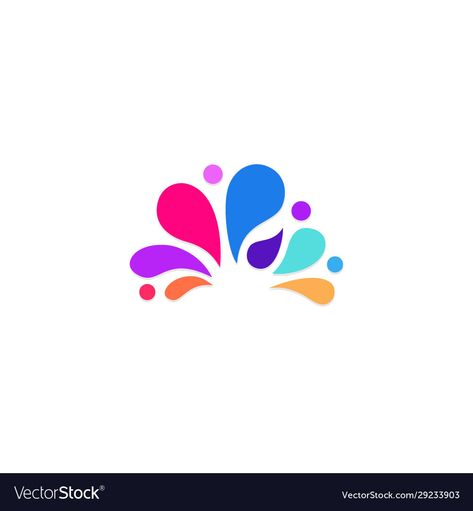 Graphics Designer Logo Ideas, Colorful Logo Design Ideas, Splash Logo Design, Colourful Logo Design, Art Logo Ideas, Logo Design Colorful, Branding Kit Templates, Summer Branding, Logo Art Design