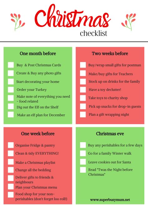 My things-to-do-before Christmas Checklist {free printable} #repost #superbusymum #christmas