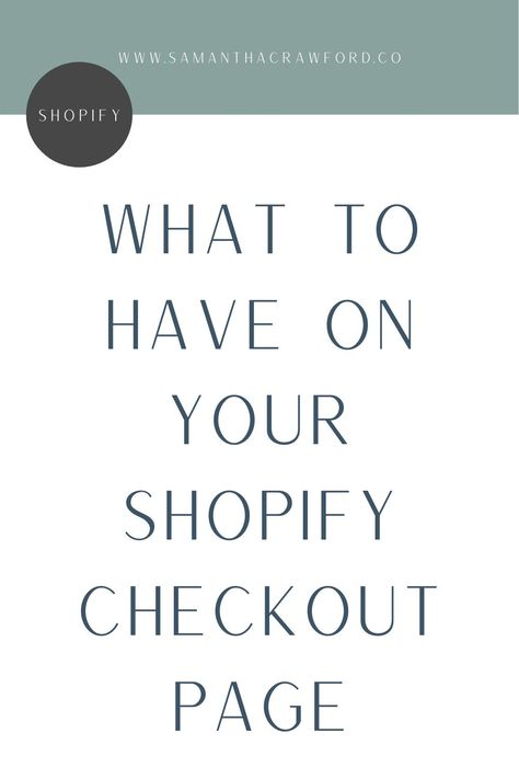 Not sure what to include on your Shopify page or what customizations you can make? This post covers everything a small business owner needs to know when creating their Shopify checkout page. | Small Business | How to start a business | How to start an ecommerce site | Shopify | How to grow an online business | Tips & tricks for entrepreneurs | Website tips | Small Biz | Business tips | www.samanthacrawford.co Small Business Web Design, Shopify Business, Shopify Website Design, Best Small Business Ideas, Shopify Design, Social Media Growth, Modern Website, Shopify Website, Drop Shipping Business