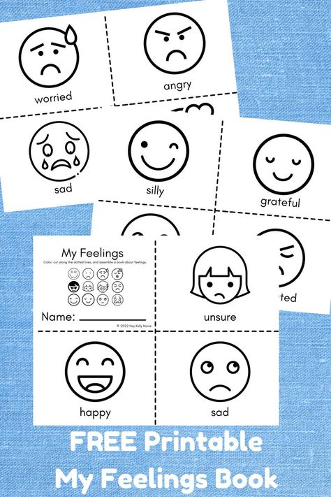 Feeling Books For Preschool, Preschool Feelings Chart Free Printable, Emotions For Infants, Emotions Kindergarten Free Printable, Feelings For Kindergarten Activities, Emotions For Preschoolers Activities, Feelings Activity Kindergarten, Feeling For Preschool, My Body And Feelings Preschool